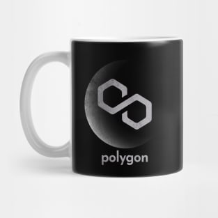 Vintage Polygon Matic Coin To The Moon Crypto Token Cryptocurrency Blockchain Wallet Birthday Gift For Men Women Kids Mug